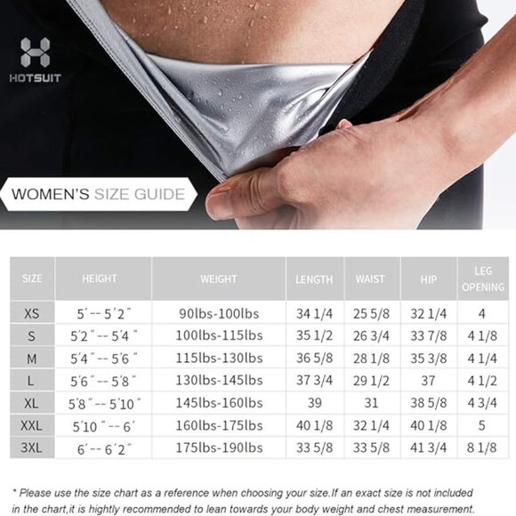 NWT HOTSUIT Sauna Pant Leggings, CN Size XXL - Picture 3 of 12